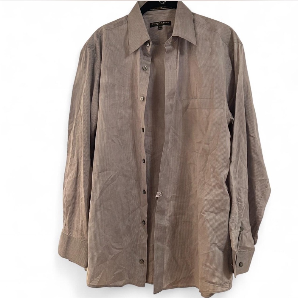Donna Karan Gray Striped Shirt